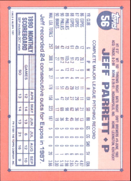 B6824- 1991 Topps Tiffany Baseball Cards 1-200 -You Pick- 15+ FREE US SHIP - Picture 99 of 359