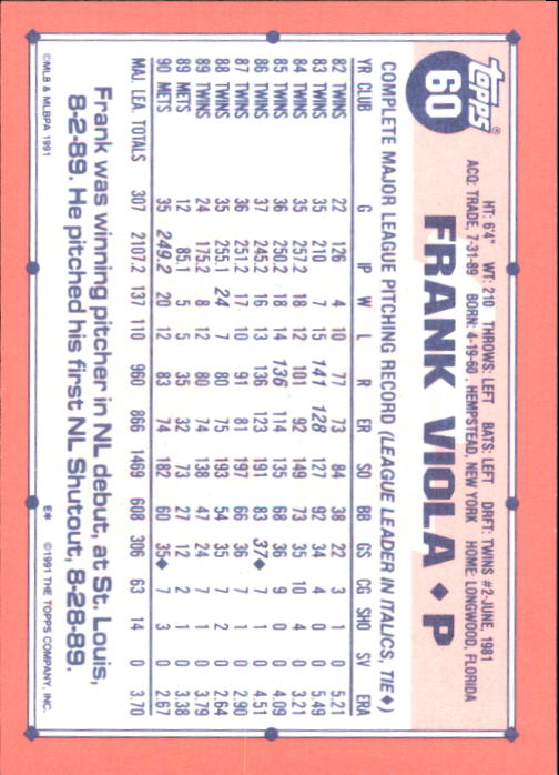 B6824- 1991 Topps Tiffany Baseball Cards 1-200 -You Pick- 15+ FREE US SHIP - Picture 107 of 359