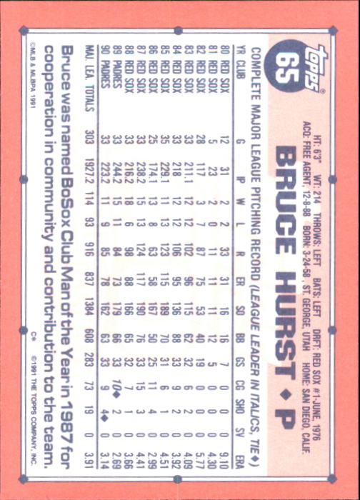 B6824- 1991 Topps Tiffany Baseball Cards 1-200 -You Pick- 15+ FREE US SHIP - Picture 117 of 359