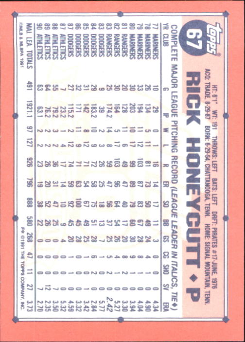 B6824- 1991 Topps Tiffany Baseball Cards 1-200 -You Pick- 15+ FREE US SHIP - Picture 121 of 359