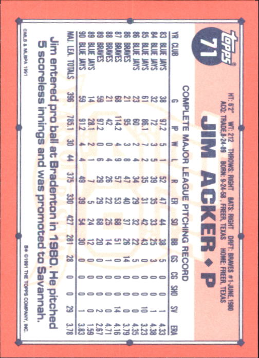 B6824- 1991 Topps Tiffany Baseball Cards 1-200 -You Pick- 15+ FREE US SHIP - Picture 129 of 359