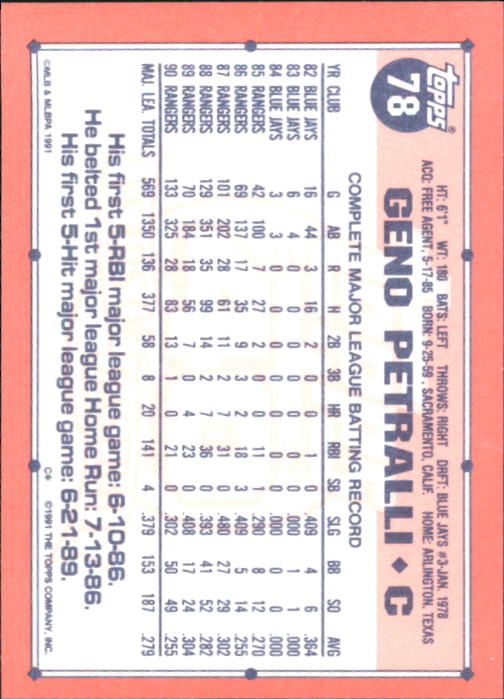 B6824- 1991 Topps Tiffany Baseball Cards 1-200 -You Pick- 15+ FREE US SHIP - Picture 143 of 359