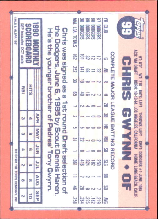 B6824- 1991 Topps Tiffany Baseball Cards 1-200 -You Pick- 15+ FREE US SHIP - Picture 179 of 359