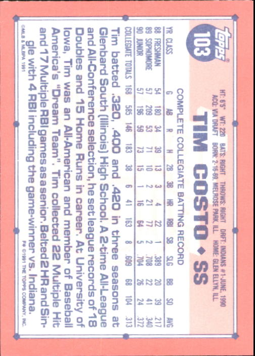 B6824- 1991 Topps Tiffany Baseball Cards 1-200 -You Pick- 15+ FREE US SHIP - Picture 185 of 359