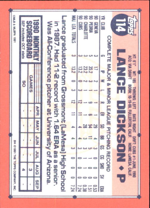 B6824- 1991 Topps Tiffany Baseball Cards 1-200 -You Pick- 15+ FREE US SHIP - Picture 205 of 359