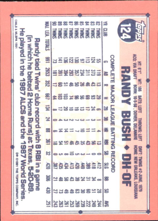 B6824- 1991 Topps Tiffany Baseball Cards 1-200 -You Pick- 15+ FREE US SHIP - Picture 225 of 359