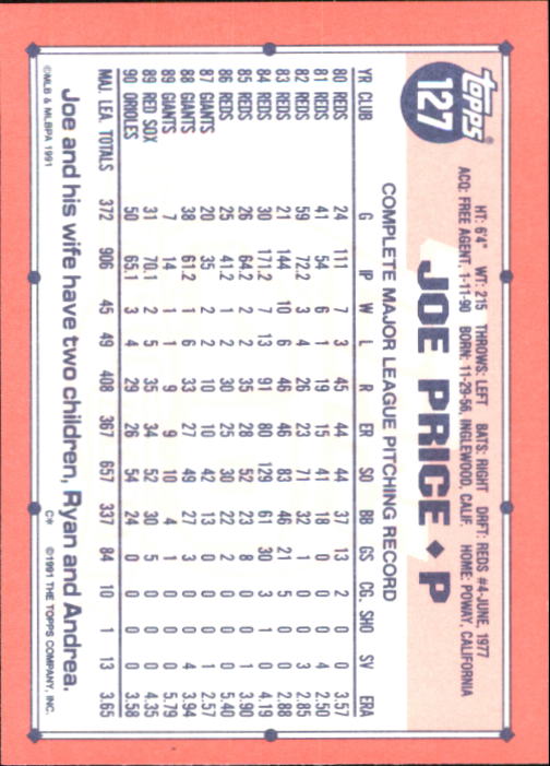 B6824- 1991 Topps Tiffany Baseball Cards 1-200 -You Pick- 15+ FREE US SHIP - Picture 231 of 359