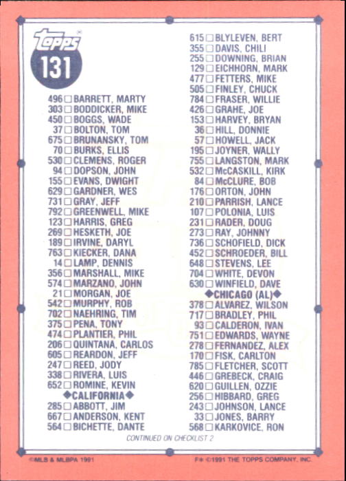 B6824- 1991 Topps Tiffany Baseball Cards 1-200 -You Pick- 15+ FREE US SHIP - Picture 237 of 359