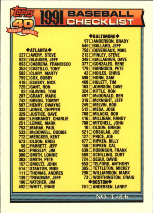 B6824- 1991 Topps Tiffany Baseball Cards 1-200 -You Pick- 15+ FREE US SHIP - Picture 236 of 359