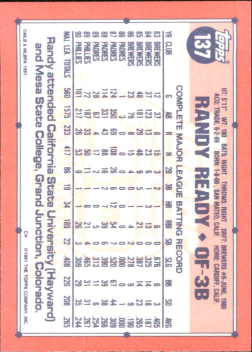 B6824- 1991 Topps Tiffany Baseball Cards 1-200 -You Pick- 15+ FREE US SHIP - Picture 249 of 359