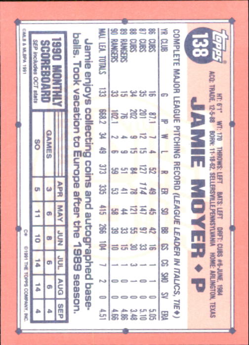 B6824- 1991 Topps Tiffany Baseball Cards 1-200 -You Pick- 15+ FREE US SHIP - Picture 251 of 359