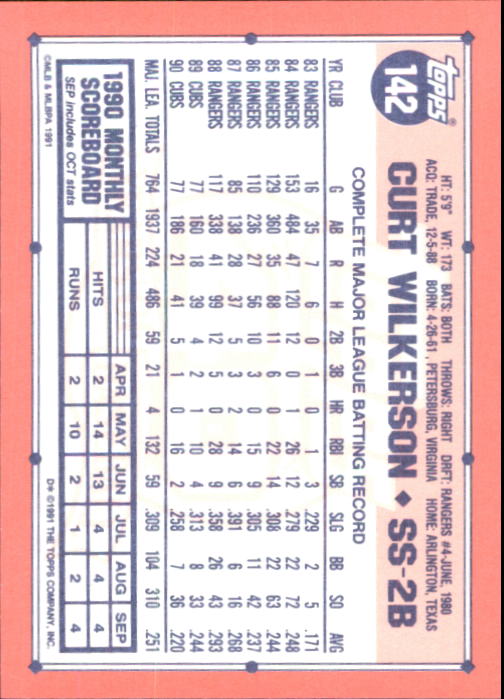 B6824- 1991 Topps Tiffany Baseball Cards 1-200 -You Pick- 15+ FREE US SHIP - Picture 259 of 359
