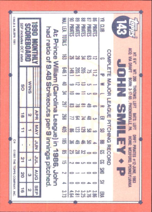 B6824- 1991 Topps Tiffany Baseball Cards 1-200 -You Pick- 15+ FREE US SHIP - Picture 261 of 359