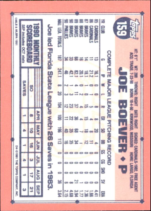 B6824- 1991 Topps Tiffany Baseball Cards 1-200 -You Pick- 15+ FREE US SHIP - Picture 287 of 359