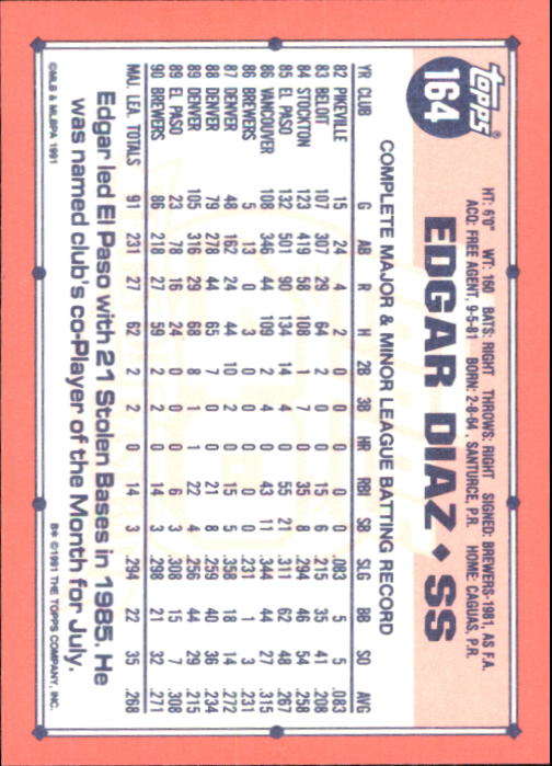 B6824- 1991 Topps Tiffany Baseball Cards 1-200 -You Pick- 15+ FREE US SHIP - Picture 297 of 359