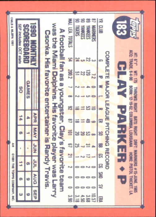 B6824- 1991 Topps Tiffany Baseball Cards 1-200 -You Pick- 15+ FREE US SHIP - Picture 329 of 359