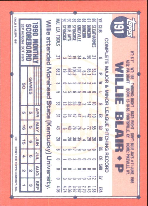 B6824- 1991 Topps Tiffany Baseball Cards 1-200 -You Pick- 15+ FREE US SHIP - Picture 343 of 359