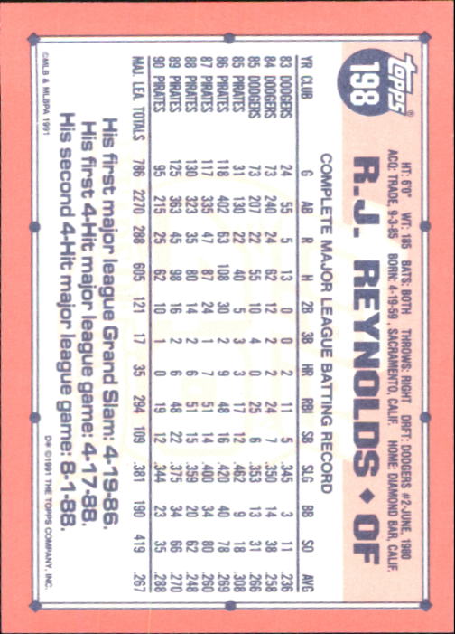 B6824- 1991 Topps Tiffany Baseball Cards 1-200 -You Pick- 15+ FREE US SHIP - Picture 357 of 359