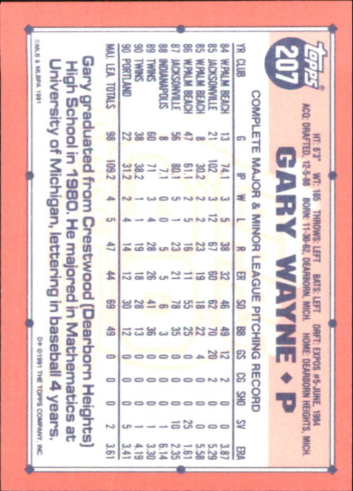 B6824- 1991 Topps Tiffany Baseball Card #s 201-400 -You Pick- 15+ FREE US SHIP - Picture 15 of 359