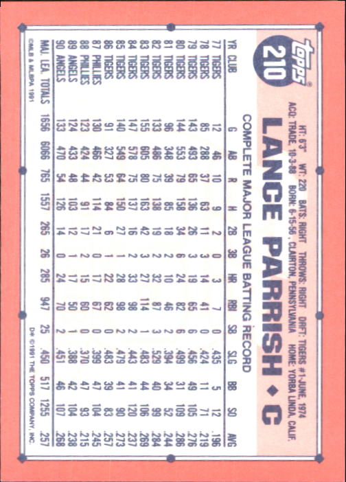 B6824- 1991 Topps Tiffany Baseball Card #s 201-400 -You Pick- 15+ FREE US SHIP - Picture 21 of 359
