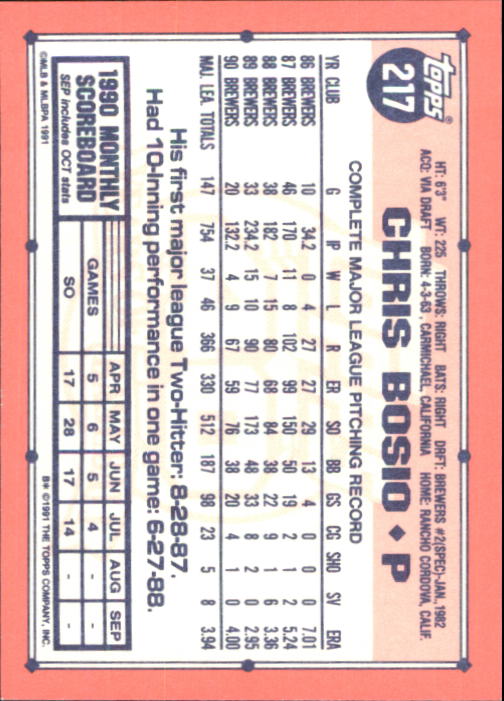 B6824- 1991 Topps Tiffany Baseball Card #s 201-400 -You Pick- 15+ FREE US SHIP - Picture 35 of 359