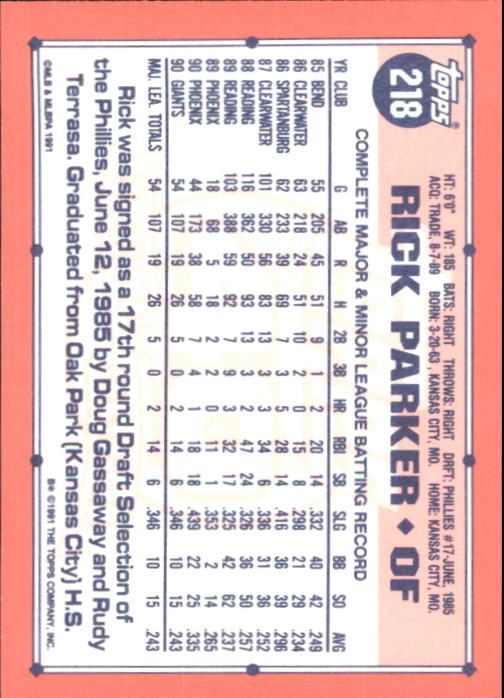 B6824- 1991 Topps Tiffany Baseball Card #s 201-400 -You Pick- 15+ FREE US SHIP - Picture 37 of 359