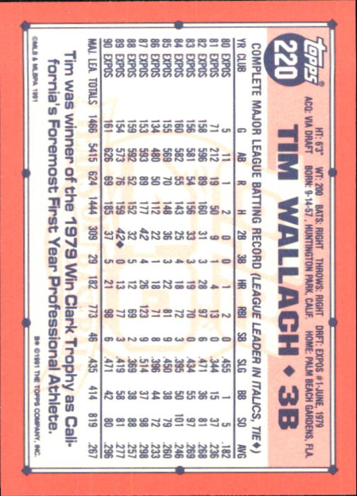 B6824- 1991 Topps Tiffany Baseball Card #s 201-400 -You Pick- 15+ FREE US SHIP - Picture 41 of 359