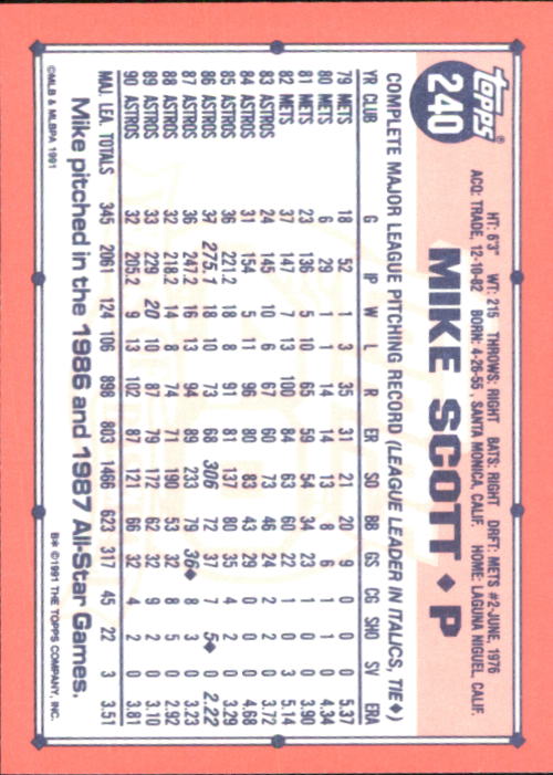 B6824- 1991 Topps Tiffany Baseball Card #s 201-400 -You Pick- 15+ FREE US SHIP - Picture 77 of 359