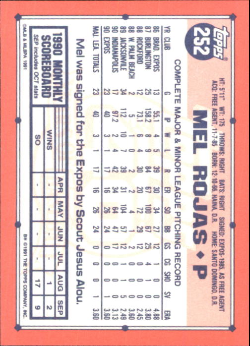 B6824- 1991 Topps Tiffany Baseball Card #s 201-400 -You Pick- 15+ FREE US SHIP - Picture 99 of 359