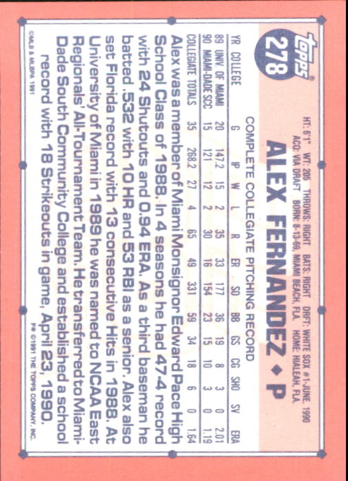 B6824- 1991 Topps Tiffany Baseball Card #s 201-400 -You Pick- 15+ FREE US SHIP - Picture 145 of 359