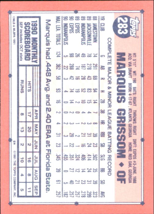 B6824- 1991 Topps Tiffany Baseball Card #s 201-400 -You Pick- 15+ FREE US SHIP - Picture 155 of 359