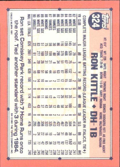 B6824- 1991 Topps Tiffany Baseball Card #s 201-400 -You Pick- 15+ FREE US SHIP - Picture 231 of 359