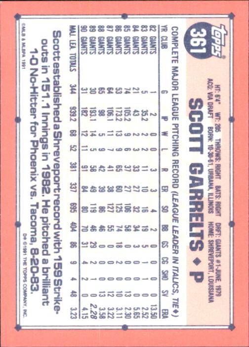 B6824- 1991 Topps Tiffany Baseball Card #s 201-400 -You Pick- 15+ FREE US SHIP - Picture 297 of 359
