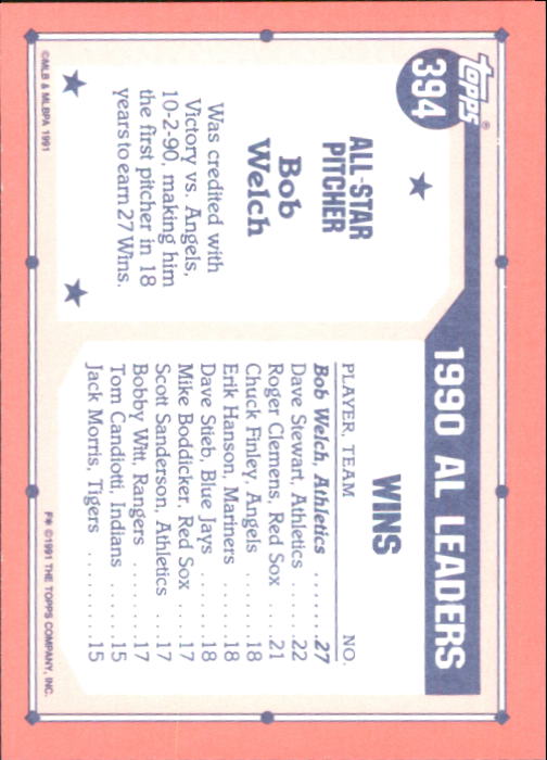 B6824- 1991 Topps Tiffany Baseball Card #s 201-400 -You Pick- 15+ FREE US SHIP - Picture 355 of 359