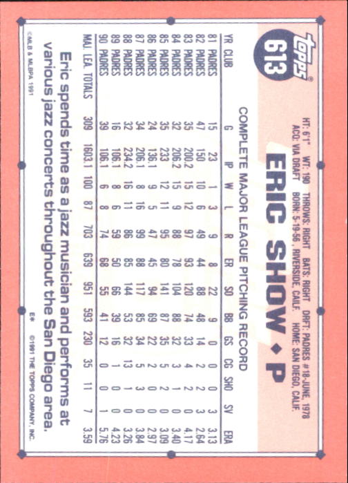 B6824- 1991 Topps Tiffany Baseball Card #s 601-792 -You Pick- 15+ FREE US SHIP - Picture 23 of 355