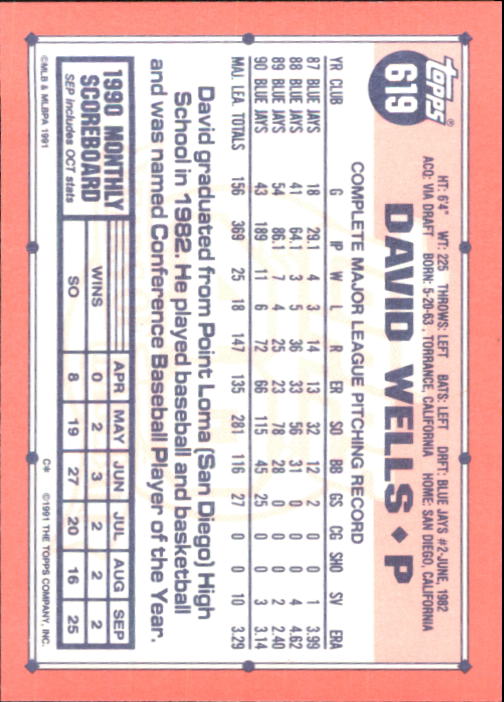 B6824- 1991 Topps Tiffany Baseball Card #s 601-792 -You Pick- 15+ FREE US SHIP - Picture 35 of 355