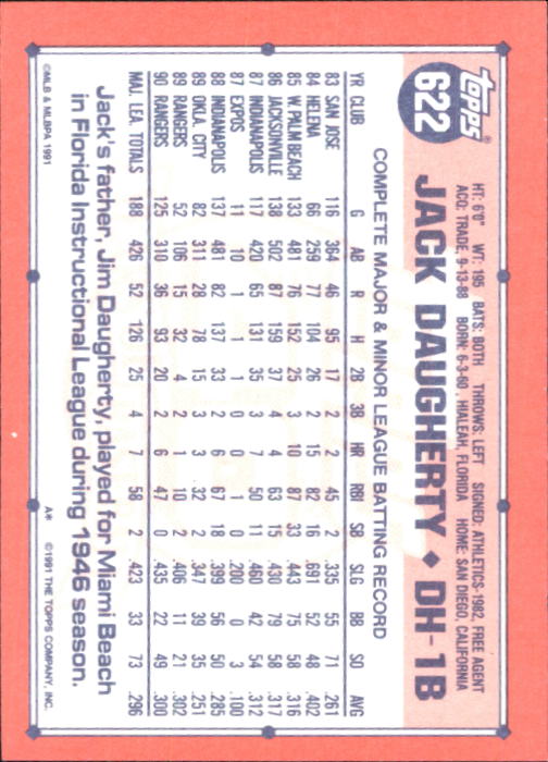 B6824- 1991 Topps Tiffany Baseball Card #s 601-792 -You Pick- 15+ FREE US SHIP - Picture 41 of 355