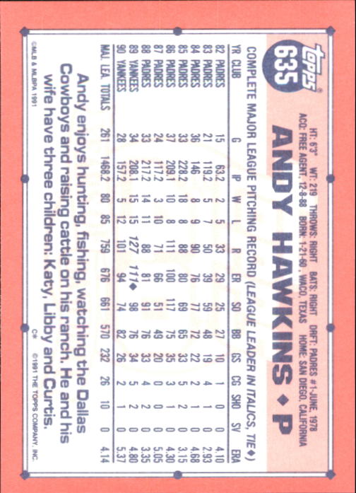 B6824- 1991 Topps Tiffany Baseball Card #s 601-792 -You Pick- 15+ FREE US SHIP - Picture 67 of 355