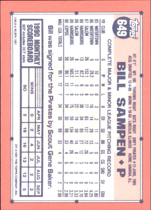 B6824- 1991 Topps Tiffany Baseball Card #s 601-792 -You Pick- 15+ FREE US SHIP - Picture 93 of 355