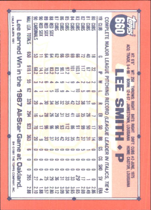 B6824- 1991 Topps Tiffany Baseball Card #s 601-792 -You Pick- 15+ FREE US SHIP - Picture 115 of 355
