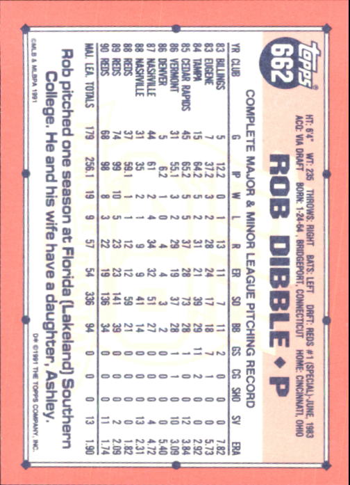 B6824- 1991 Topps Tiffany Baseball Card #s 601-792 -You Pick- 15+ FREE US SHIP - Picture 119 of 355