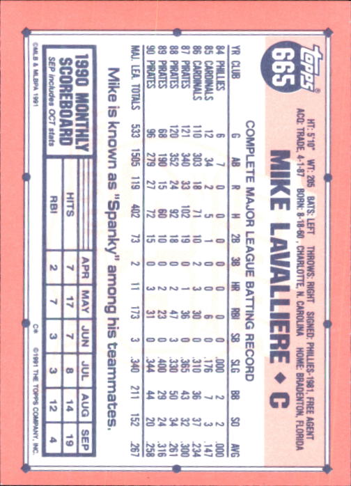 B6824- 1991 Topps Tiffany Baseball Card #s 601-792 -You Pick- 15+ FREE US SHIP - Picture 125 of 355