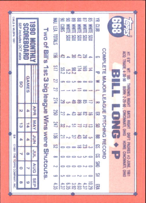 B6824- 1991 Topps Tiffany Baseball Card #s 601-792 -You Pick- 15+ FREE US SHIP - Picture 131 of 355