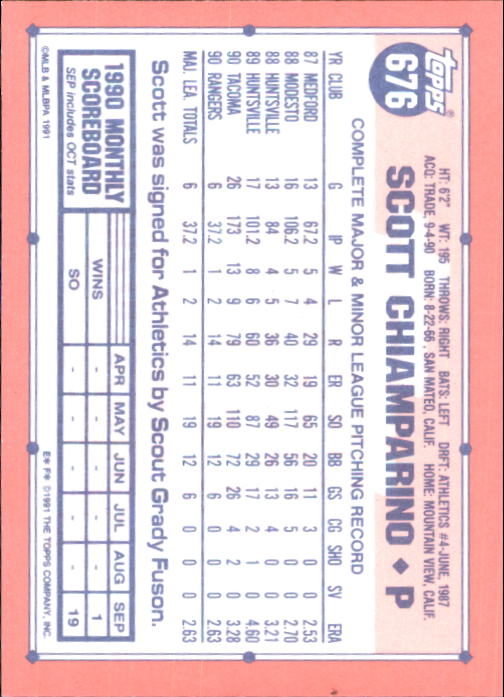 B6824- 1991 Topps Tiffany Baseball Card #s 601-792 -You Pick- 15+ FREE US SHIP - Picture 143 of 355