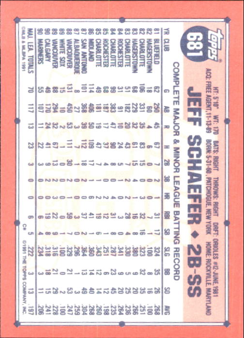 B6824- 1991 Topps Tiffany Baseball Card #s 601-792 -You Pick- 15+ FREE US SHIP - Picture 151 of 355