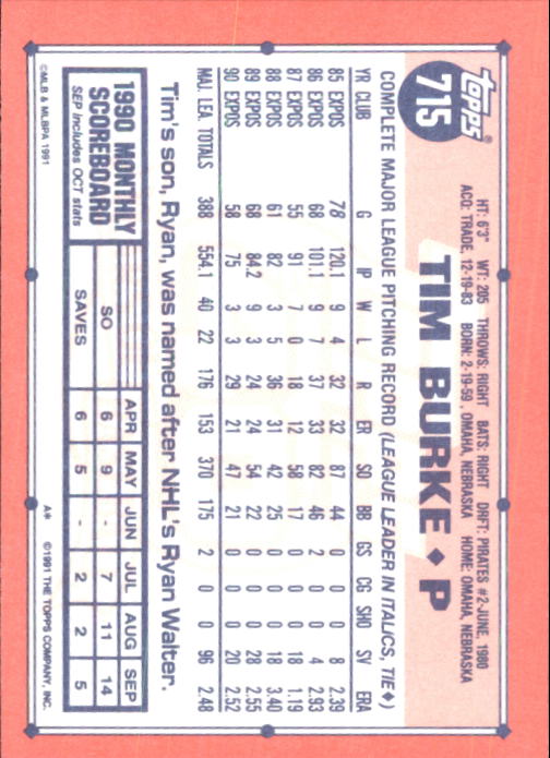 B6824- 1991 Topps Tiffany Baseball Card #s 601-792 -You Pick- 15+ FREE US SHIP - Picture 213 of 355