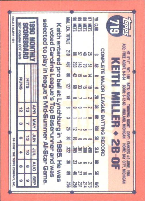 B6824- 1991 Topps Tiffany Baseball Card #s 601-792 -You Pick- 15+ FREE US SHIP - Picture 221 of 355