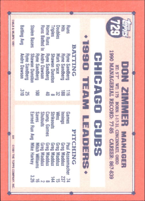 B6824- 1991 Topps Tiffany Baseball Card #s 601-792 -You Pick- 15+ FREE US SHIP - Picture 241 of 355