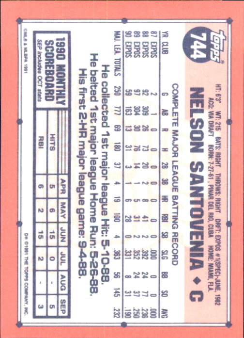B6824- 1991 Topps Tiffany Baseball Card #s 601-792 -You Pick- 15+ FREE US SHIP - Picture 267 of 355