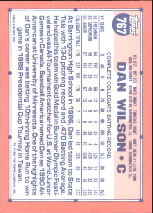 B6824- 1991 Topps Tiffany Baseball Card #s 601-792 -You Pick- 15+ FREE US SHIP - Picture 309 of 355